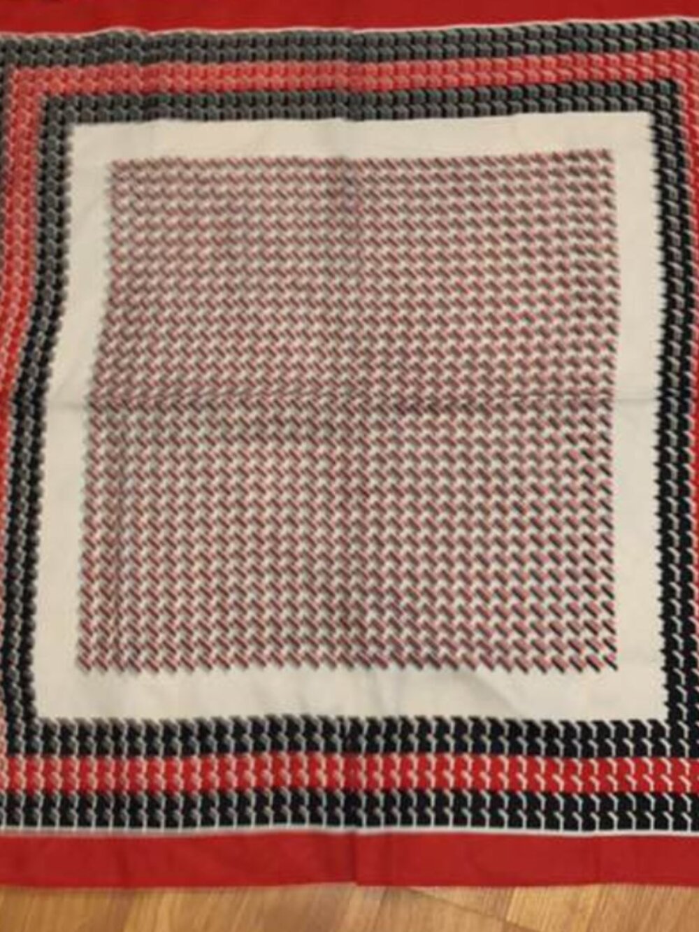 Red Black White Houndstooth Scarf Paoli